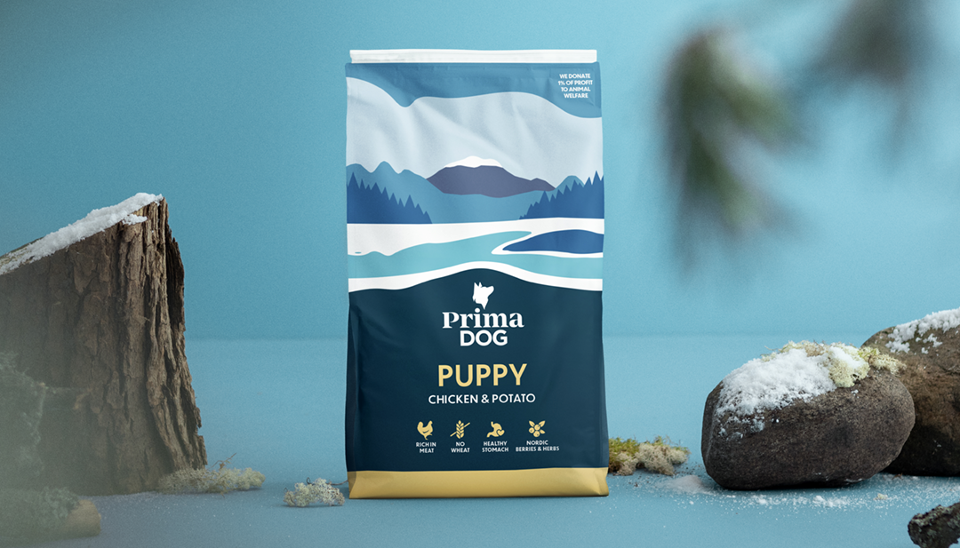 PrimaDog dog food for puppies package image